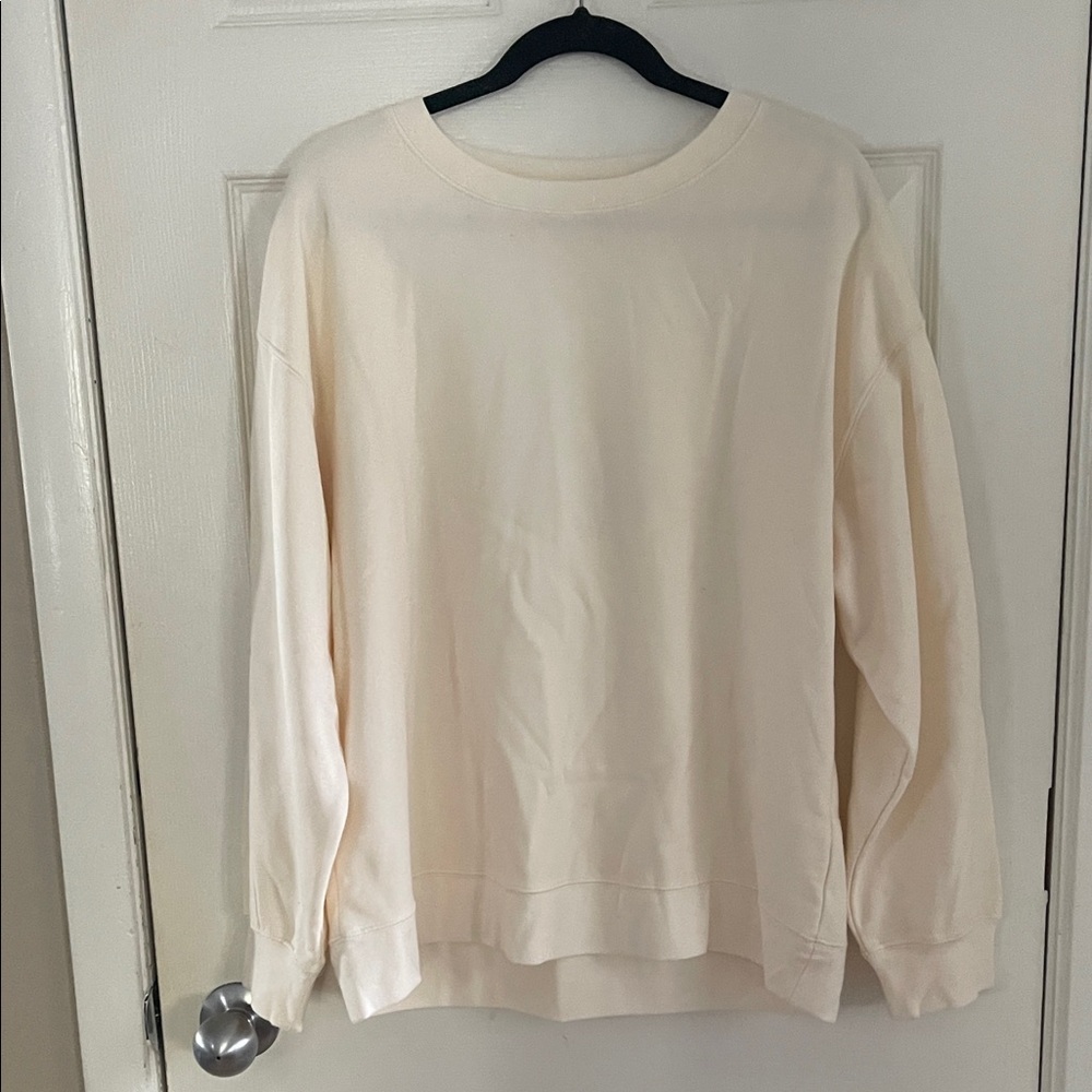 Fabletics Cream Crewneck Sweatshirt NWT